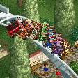 RCT2 Style Floorless Twister Trains - North View